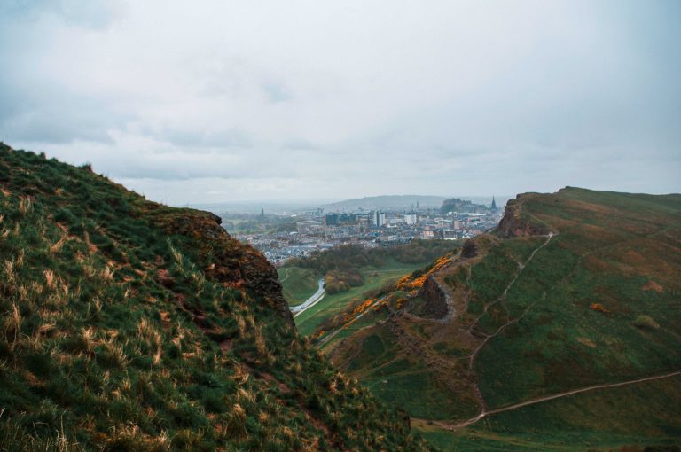The landscape of City Edinburgh in Scotland